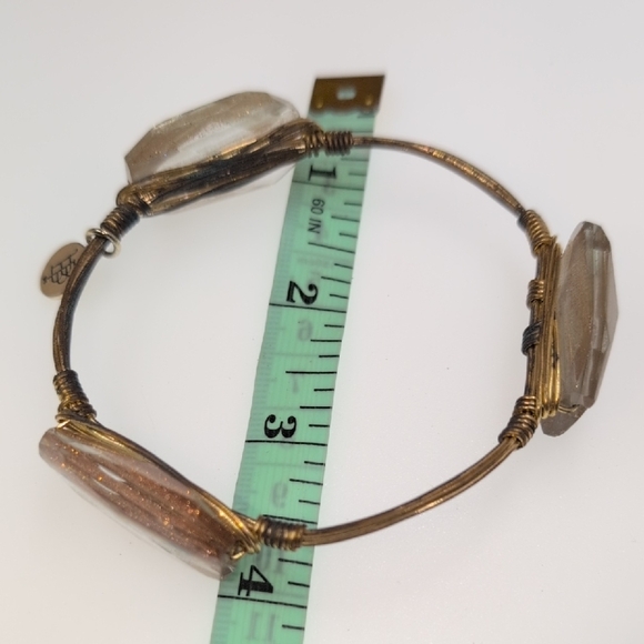 Bourbon and Bowties Gold and Brown Crystal Bracelet - Picture 6 of 7